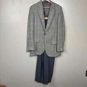 Lands End Vintage Tweed Wool Blazer & Worsted Wool Pants 36 Waist 40R